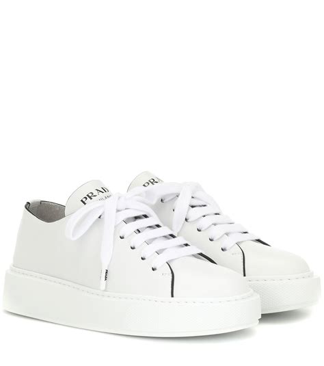 prada sneakers white|prada leather sneakers women's.